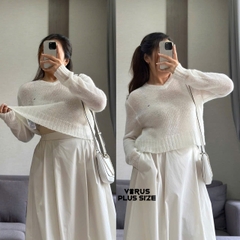 Áo len crop Tommy mỏng nhẹ xuất xịn bigsize