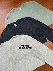 Áo len crop Abound cổ tròn bigsize xuất xịn