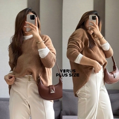 Áo len cổ tròn Treasure xuất xịn bigsize