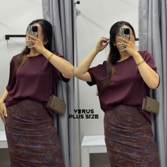 Áo lụa gân Primark basic bigsize