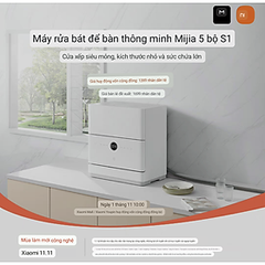 Máy Rửa Bát Xiaomi Mijia 5 Bộ S2 – Khử Trùng 99,9% Kết Nối App Mihome