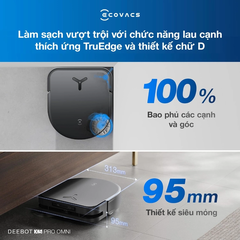 Robot Hút Bụi Lau Nhà Ecovacs Deebot X5 Pro Omni Giặt Nước Nóng