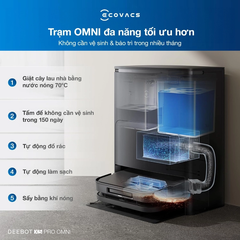 Robot Hút Bụi Lau Nhà Ecovacs Deebot X5 Pro Omni Giặt Nước Nóng