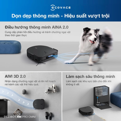 Robot Hút Bụi Lau Nhà Ecovacs Deebot X5 Pro Omni Giặt Nước Nóng