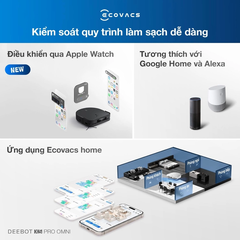 Robot Hút Bụi Lau Nhà Ecovacs Deebot X5 Pro Omni Giặt Nước Nóng