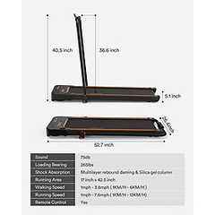 Máy Chạy Bộ Xiaomi Urevo Strol 2 in 1 Thông Minh Có Điều Khiển Từ Xa, Độ Ồn Thấp 35dB, Thiết Kế Mỏng Nhỏ Gọn Thảm Chạy Đàn Hồi 5 Lớp, Công Suất Lớn 2235 W - Hàng Chính Hãng
