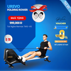 Máy Tập Xô Ngực Tay Xiaomi Urevo Folding Rower Độ Ồn Thấp 35dB Với Thiết Kế Nhỏ Gọn Linh Hoạt, Công Suất Lớn - Hàng Chính Hãng