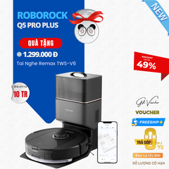 Robot Hút Bụi Lau Nhà Roborock Q5 Pro Plus Series 5500 Pa - Hàng Chính Hãng