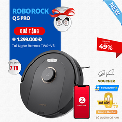 Robot Hút Bụi Lau Nhà Roborock Q5 Pro Series 5500 Pa - Hàng Chính Hãng