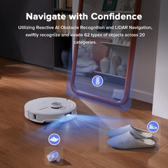 Robot Lau Nhà Roborock Q Revo Master Xòe Giẻ Lực Hút 10.000 Pa - Hàng Chính Hãng