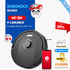 Robot Bút Bụi Lau Nhà Roborock Q8 Max - Hàng Chính Hãng
