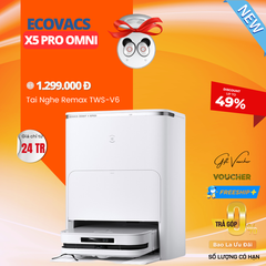 Robot Hút Bụi Lau Nhà Ecovacs Deebot X5 Pro Omni Giặt Nước Nóng