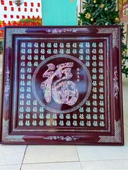 Bức chanh gỗ gụ khảm ốc đǒ lůa , vàng chanh