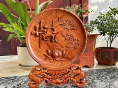 Đĩa gỗ chữ Hiếu