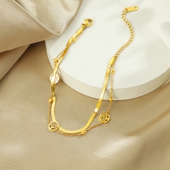 Vòng tay titan vàng charm cây layer 2501003