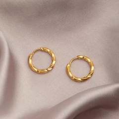 Bông tai titan vàng khoen xoắn 2600130