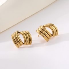 Bông tai titan vàng sọc 2600151