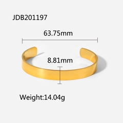 Vòng tay titan mạ vàng freesize trơn 2600184