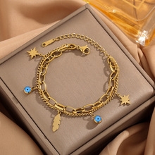 Vòng tay titan mạ vàng charm 2500213