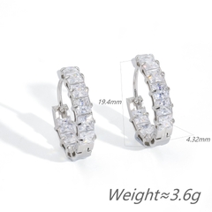 Bông tai titan bạc hạt 2600213