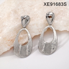 Bông tai titan bạc dài giọt nước 2600270