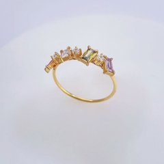 Nhẫn titan đính hạt nhiêù màu 2500281