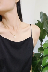 Dây chuyền mạ vàng  xà cừ hình vuông 2500419