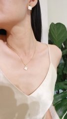 Dây chuyền mạ vàng xà cừ hình 4 cánh 2500423
