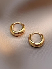 Bông tai titan khuyên tròn mạ vàng 2500442