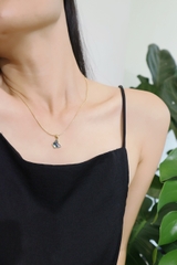 Dây chuyền titan mạ vàng mặt bào ngư hình bướm nhỏ 2500458
