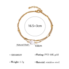 Vòng tay titan đính hoa xà cừ trắng 2500649