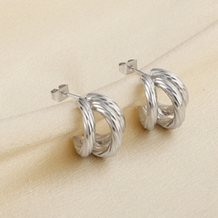 Bông tai titan mạ bạc 2500067