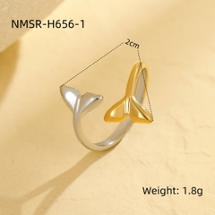 Nhẫn titan freesize đuôi cá heo 2500839