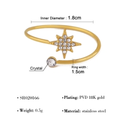 Nhẫn  titan freesize mảnh charm sao 2500878