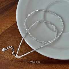 Dây chuyền titan mạ bạc choker 2500921