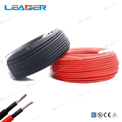 Dây đơn dạng cuộn cáp điện năng lượng mặt trời H1Z2Z2-K*4.0mm2 hiệu LEADER điện áp 1500v, bằng đồng, bọc nhựa, mới 100%