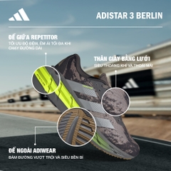 Giày Chạy Bộ Nam Adidas Adistar 3 Berlin - Xám