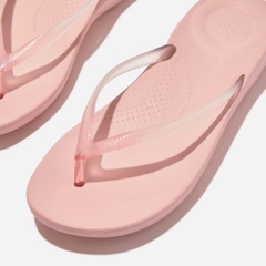 Dép Xỏ Ngón Nữ Fitflop Iqushion Ombre Transparent Ergonomic - Hồng