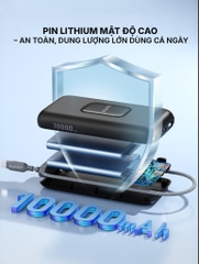Pin sạc dự phòng SUPER Pro PB01S - 10.000mAh 22.5W (Đen)