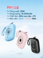 Pin sạc dự phòng  SUPER Fast PB02S – 10.000mAh 35W (Hồng)