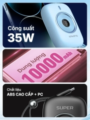 Pin sạc dự phòng  SUPER Fast PB02S – 10.000mAh 35W (Hồng)