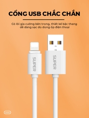 Cáp sạc SUPER SY-03 Lightning 2.1 1m