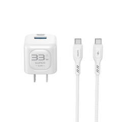 Bộ sạc nhanh SUPER AB32S GaN 1C1A 33W kèm cáp Type C-Type C 1m
