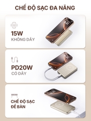 Pin sạc dự phòng SUPER Wireless PB03S – 5000mAh (Titan sa mạc)