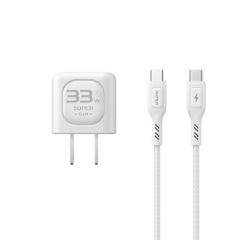 Bộ sạc nhanh SUPER AB32S GaN 1C1A 33W kèm cáp Type C-Type C 1m