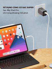 Cáp sạc nhanh SUPER LC861i Lightning (C-Lightning) PD 30W 1m