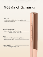 Tai nghe đeo cổ stereo không dây SUPER N01 Wireless, màu Vàng Kim