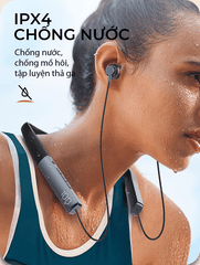 Tai nghe đeo cổ stereo không dây SUPER N01 Wireless, màu Xanh Đen