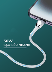 Cáp sạc nhanh SUPER LS661 Type-C (A-C) 30W 1m