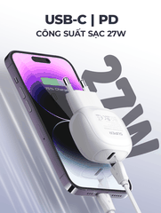 Bộ sạc nhanh SUPER A1206C PD27W kèm cáp Type C-Type C 1m